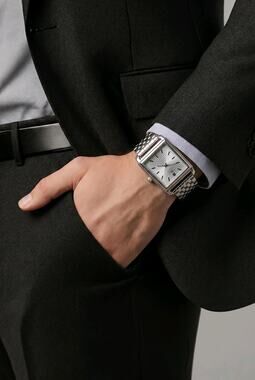 Men's Italian Silver Gianello Dominion Watch Set, 3 Interchangeable Straps